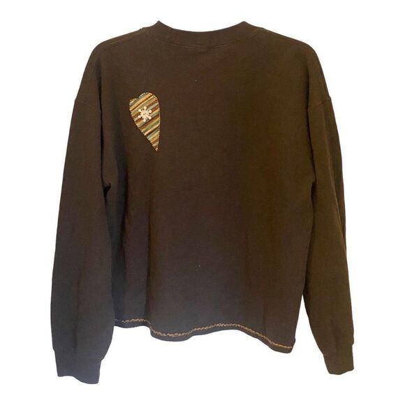 Vintage Gildan Snowman Sweatshirt Winter Size M Brown - Picture 2 of 13